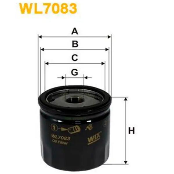 Filtru de ulei Wix Filters WL7083 WX-WL7083 photo 3 Filtru de ulei Wix Filters WL7083 WX-WL7083 photo 3