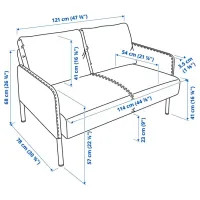Canapea Ikea Glostad (5340104) Poliester / Blue photo 6
