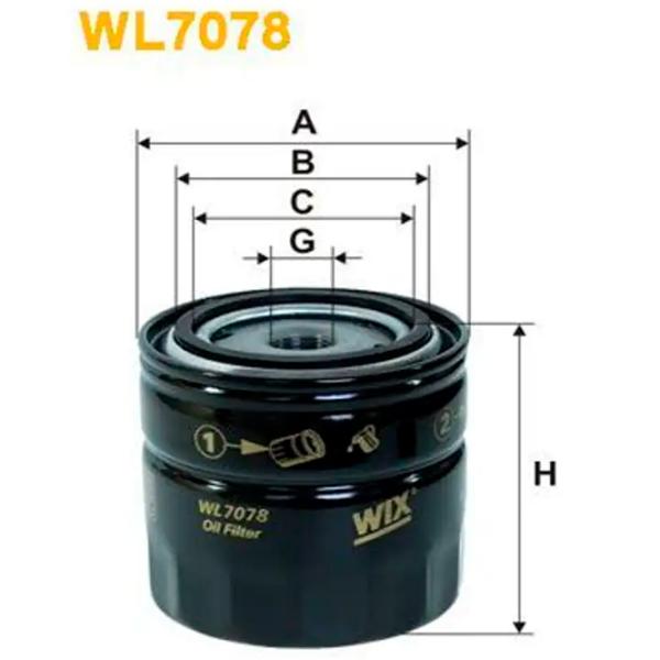 Масляный фильтр Wix Filters WL7078 WX-WL7078 photo 3 Масляный фильтр Wix Filters WL7078 WX-WL7078 photo 3