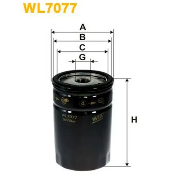 Масляный фильтр Wix Filters WL7077 WX-WL7077 photo 3