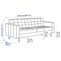 Диван Ikea Landskrona (5310922) Полиэстер / Тёмно-серый photo 7