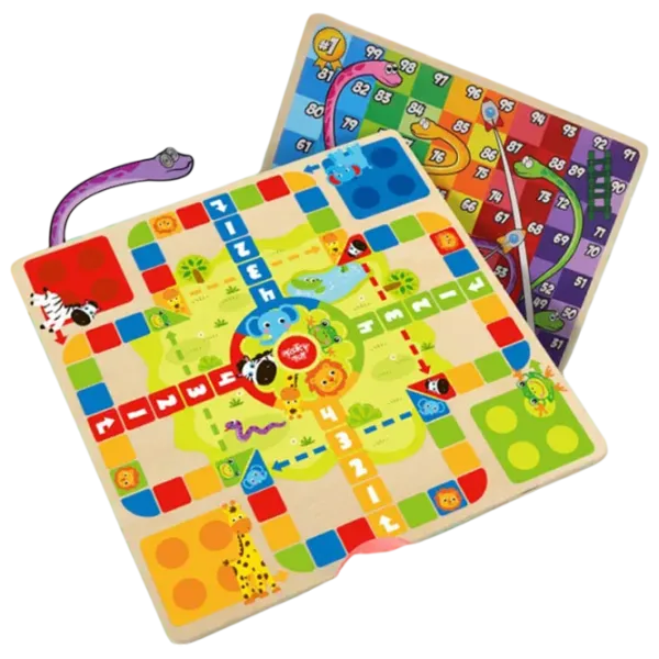Настольная игра Tooky Toy 2 in 1 Ludo Snakes 3+/ Людо  photo 2