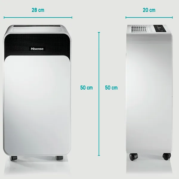 Uscător de aer Hisense D12CW Pe podea / White photo 5