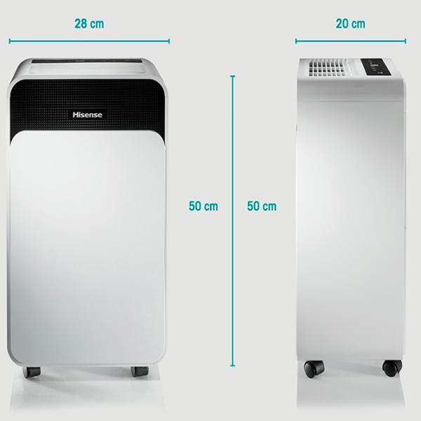 Uscător de aer Hisense D12CW Pe podea / White photo 5