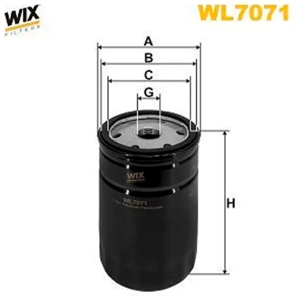Масляный фильтр Wix Filters WL7071 WX-WL7071 photo 2 Масляный фильтр Wix Filters WL7071 WX-WL7071 photo 2