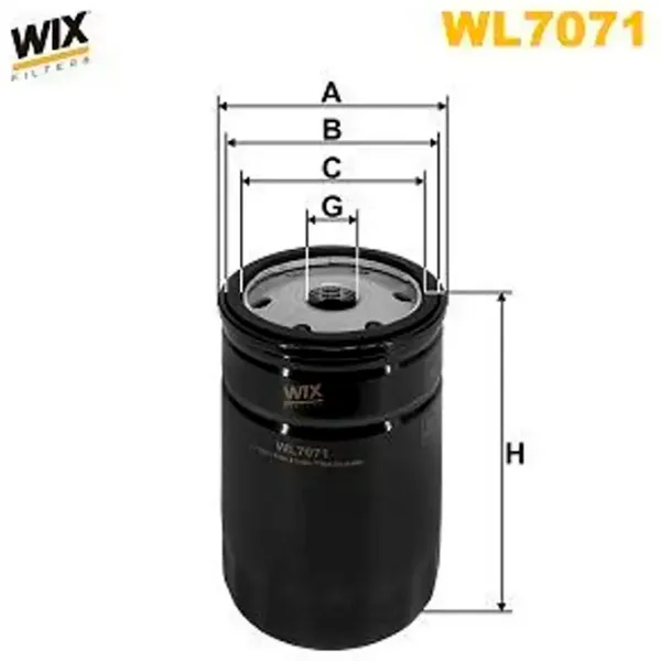 Масляный фильтр Wix Filters WL7071-12 WX-WL7071-12 photo 2