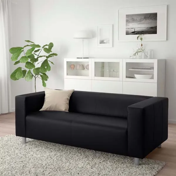 Canapea Ikea Klippan (5285977) Piele artificială / Black photo 3