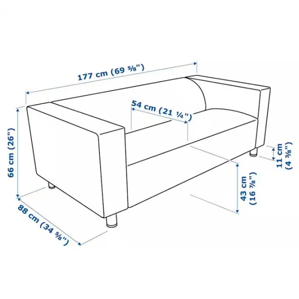 Canapea Ikea Klippan (5285977) Piele artificială / Black photo 4