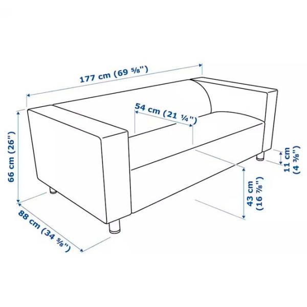 Canapea Ikea Klippan (5285977) Piele artificială / Black photo 4