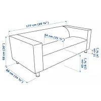 Canapea Ikea Klippan (5285980) Poliester / Gray photo 6