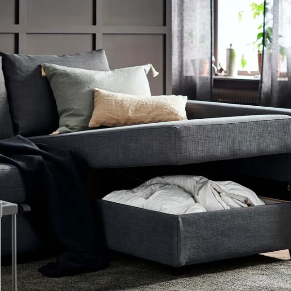 Canapea de colț Ikea Friheten (5396195) Stofă / Dark Gray photo 4