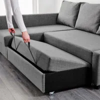 Canapea de colț Ikea Friheten (5396195) Stofă / Dark Gray photo 7