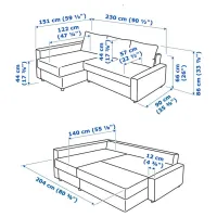 Canapea de colț Ikea Friheten/Klagshamn (5527871) Stofă / Dark Gray photo 6