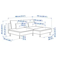 Canapea Ikea Soderhamn (5483800) Stofă / Gray photo 6