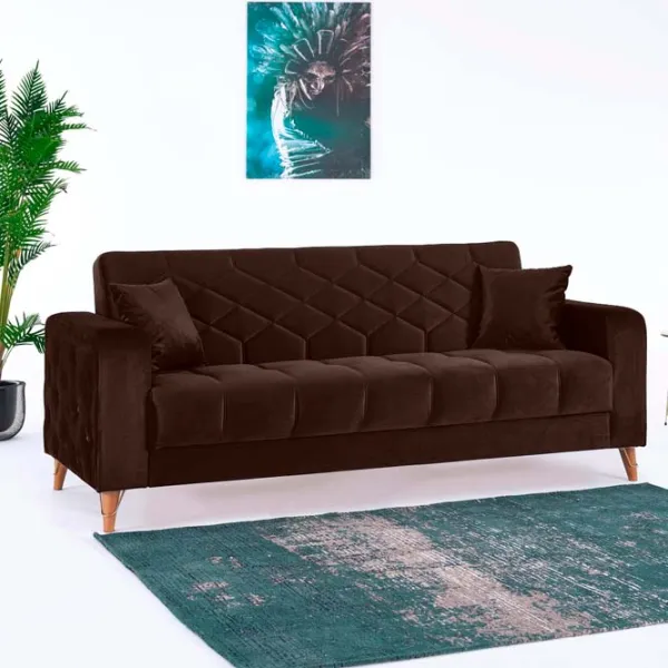 Canapea Fabulous Melisa (5757017) Velur / Brown photo 3 Canapea Fabulous Melisa (5757017) Velur / Brown photo 3