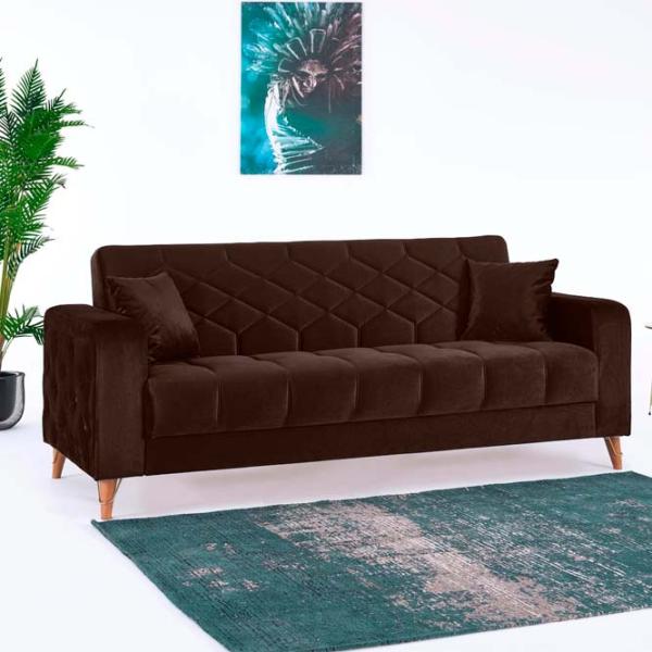 Canapea Fabulous Melisa (5757017) Velur / Brown photo 3 Canapea Fabulous Melisa (5757017) Velur / Brown photo 3