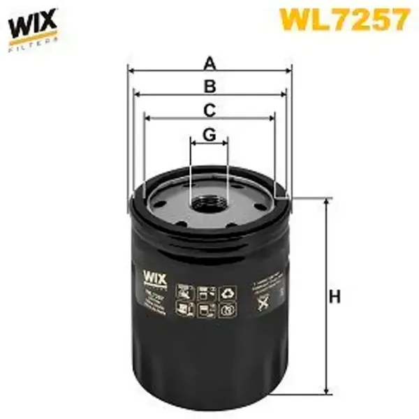 Filtru de ulei Wix Filters WL7257 WX-WL7257 photo 2