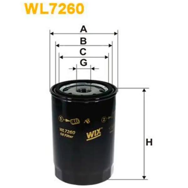 Масляный фильтр Wix Filters WL7260 WX-WL7260 photo 2 Масляный фильтр Wix Filters WL7260 WX-WL7260 photo 2