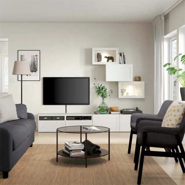 Гостиная Ikea Besta Немодульная / White photo 2