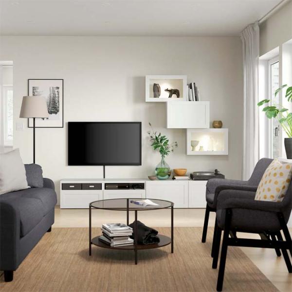 Гостиная Ikea Besta Немодульная / White photo 2