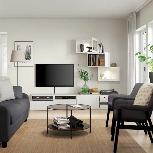 Гостиная Ikea Besta Немодульная / White photo 3