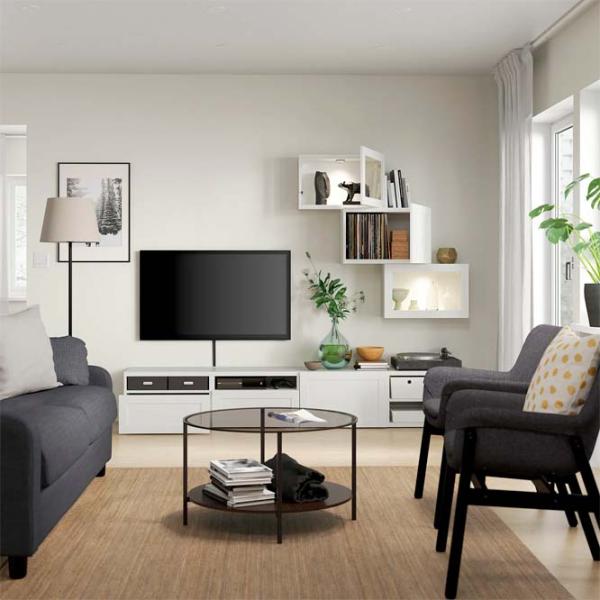 Гостиная Ikea Besta Немодульная / White photo 3