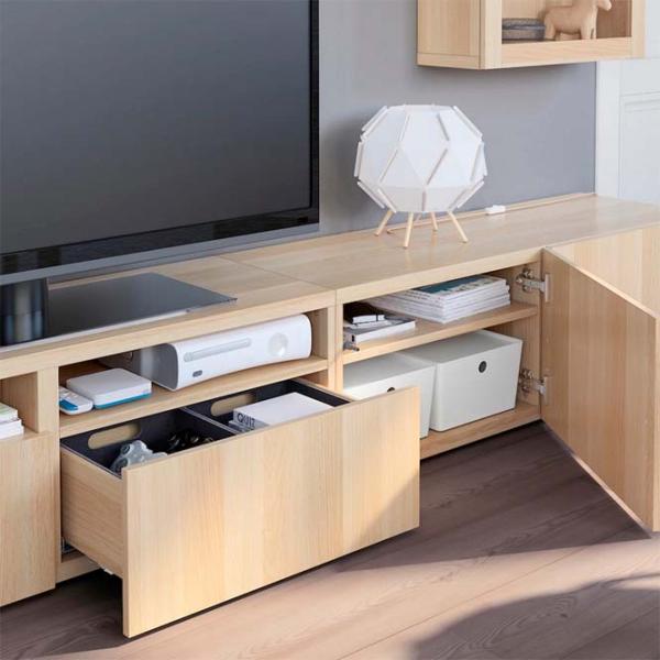 Гостиная Ikea Besta Немодульная / Белый дуб photo 7