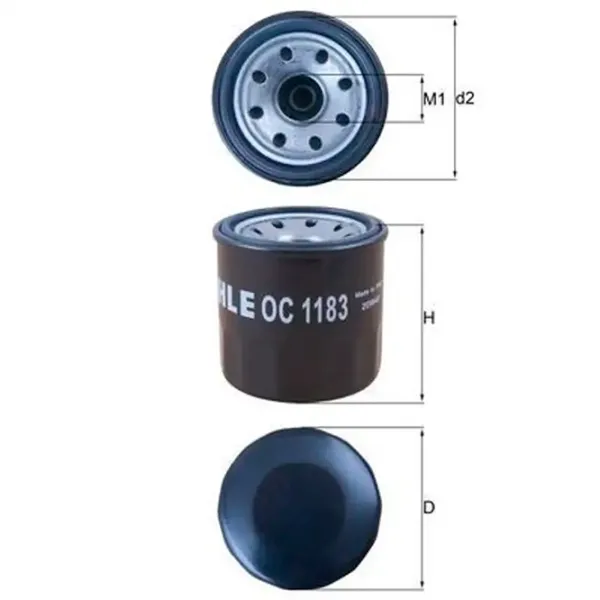 Filtru de ulei Mahle OC 1183 MHL-OC 1183 photo 2