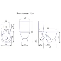 Vas WC Rosa Lira 45 Pe podea photo 2