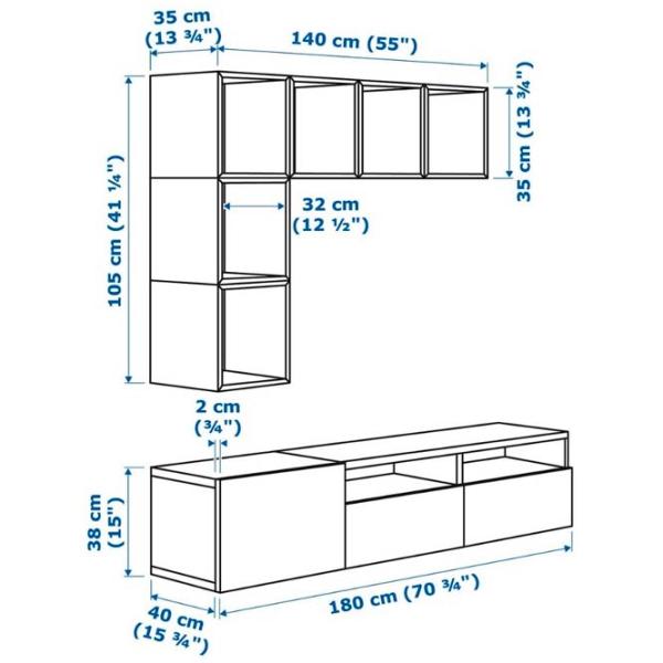 Living Ikea Besta/Eket Non-modulară / White photo 4 Living Ikea Besta/Eket Non-modulară / White photo 4