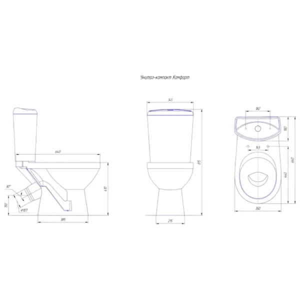 Vas WC Rosa Comfort Lux 45 Pe podea photo 2
