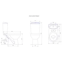 Vas WC Rosa Comfort Lux 45 Pe podea photo 2