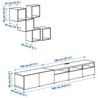 Living Ikea Besta/Eket Modulară / Oak photo 6