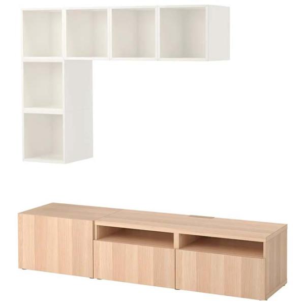 Гостиная Ikea Besta/Eket Немодульная / Белый дуб photo 1 Гостиная Ikea Besta/Eket Немодульная / Белый дуб photo 1