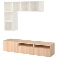 Гостиная Ikea Besta/Eket Немодульная / Белый дуб