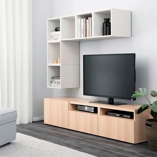Гостиная Ikea Besta/Eket Немодульная / Белый дуб photo 2 Гостиная Ikea Besta/Eket Немодульная / Белый дуб photo 2