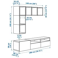 Гостиная Ikea Besta/Eket Немодульная / Белый дуб photo 5