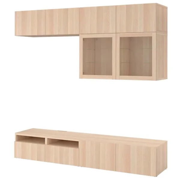 Гостиная Ikea Besta Модульная / Белый дуб photo 1