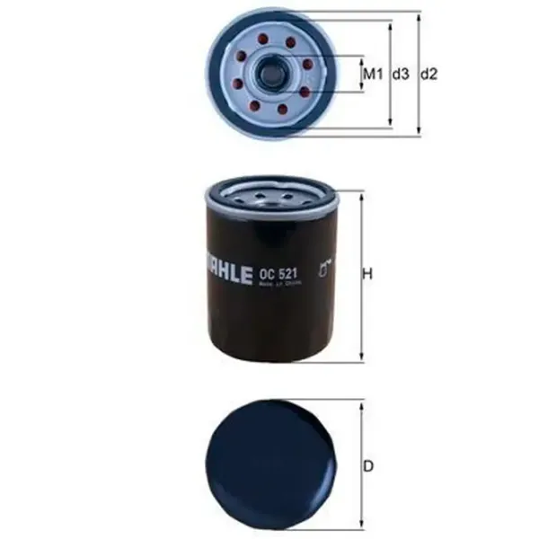 Filtru de ulei Mahle OC 1292 MHL-OC 1292 photo 2