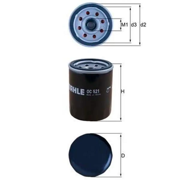 Filtru de ulei Mahle OC 1292 MHL-OC 1292 photo 2