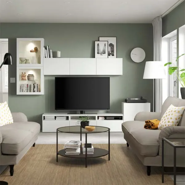 Гостиная Ikea Besta/Eket Модульная / White photo 2