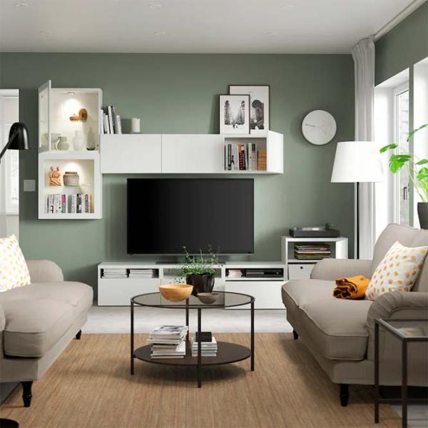 Гостиная Ikea Besta/Eket Модульная / White photo 3