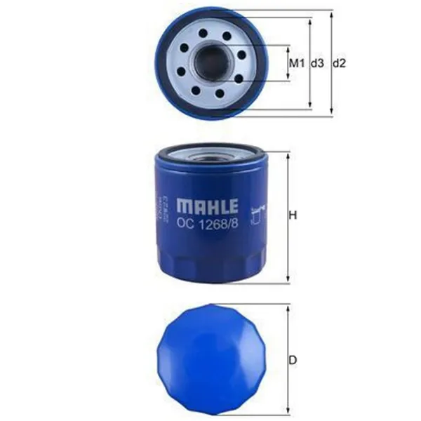 Масляный фильтр Mahle OC 1268/8 MHL-OC 1268/8 photo 3