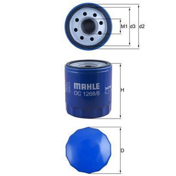 Масляный фильтр Mahle OC 1268/8 MHL-OC 1268/8 photo 3