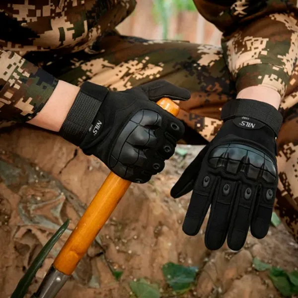 Mănuși tactice pentru bărbați Reis NC1798 Black / Cu degete photo 6