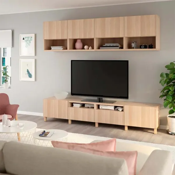 Living Ikea Besta Modulară / Stejar photo 3