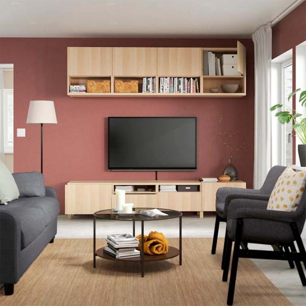 Living Ikea Besta Modulară / Stejar photo 7