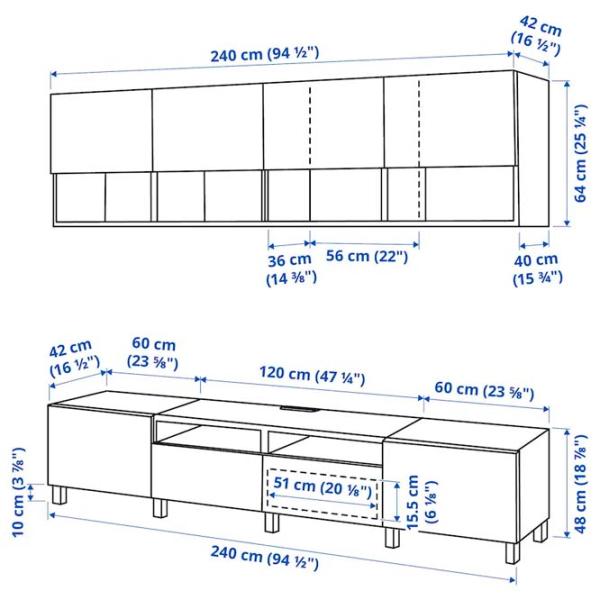 Living Ikea Besta Modulară / Stejar photo 9