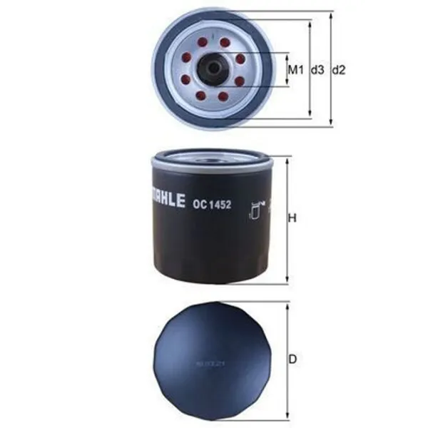 Масляный фильтр Mahle OC 1452 MHL-OC 1452 photo 3