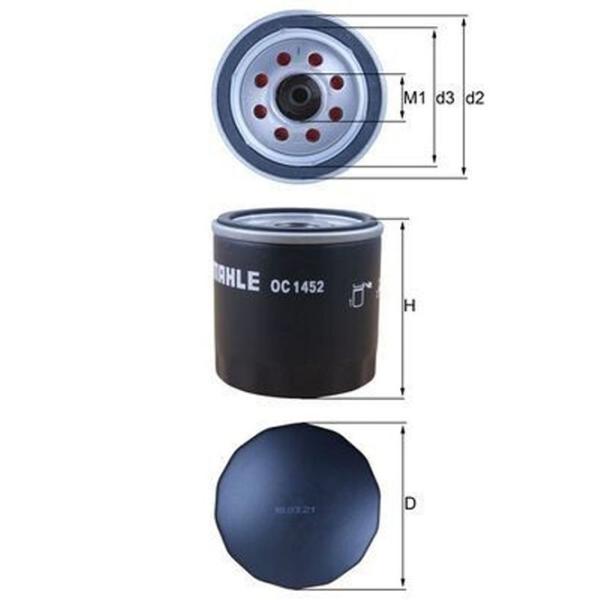 Масляный фильтр Mahle OC 1452 MHL-OC 1452 photo 3